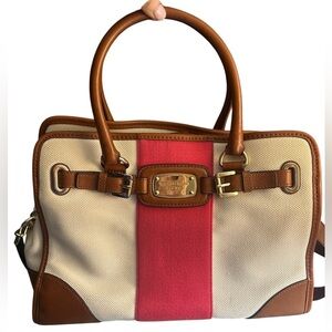 Michael Kors purse with pink stripe